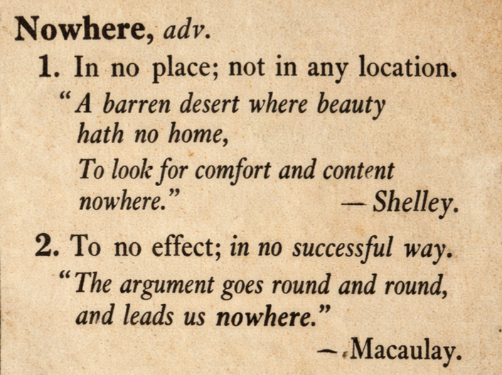Welcome to nowhere